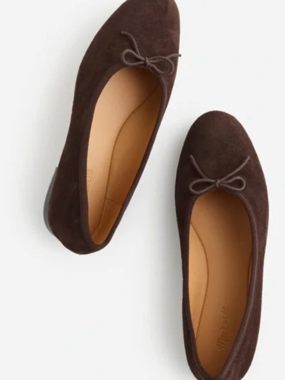Madewell April Suede Brown Ballet Flat Sz 10 - Picture 2 of 5